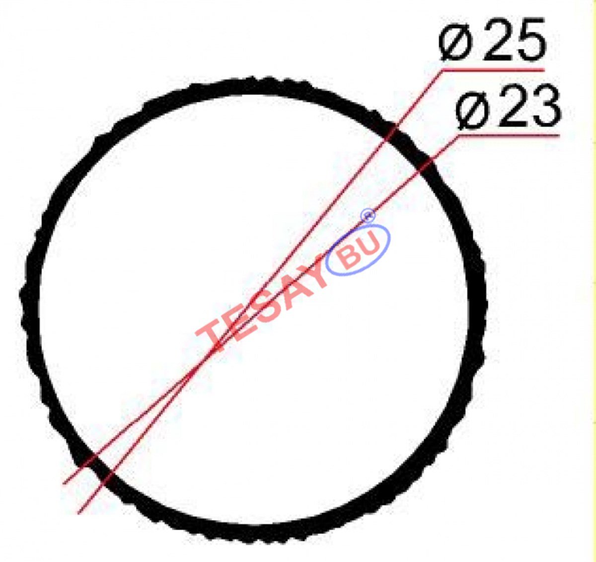 Mobilya GurubuTesay Yuvarlak Askı Borusu Alüminyum 25MM