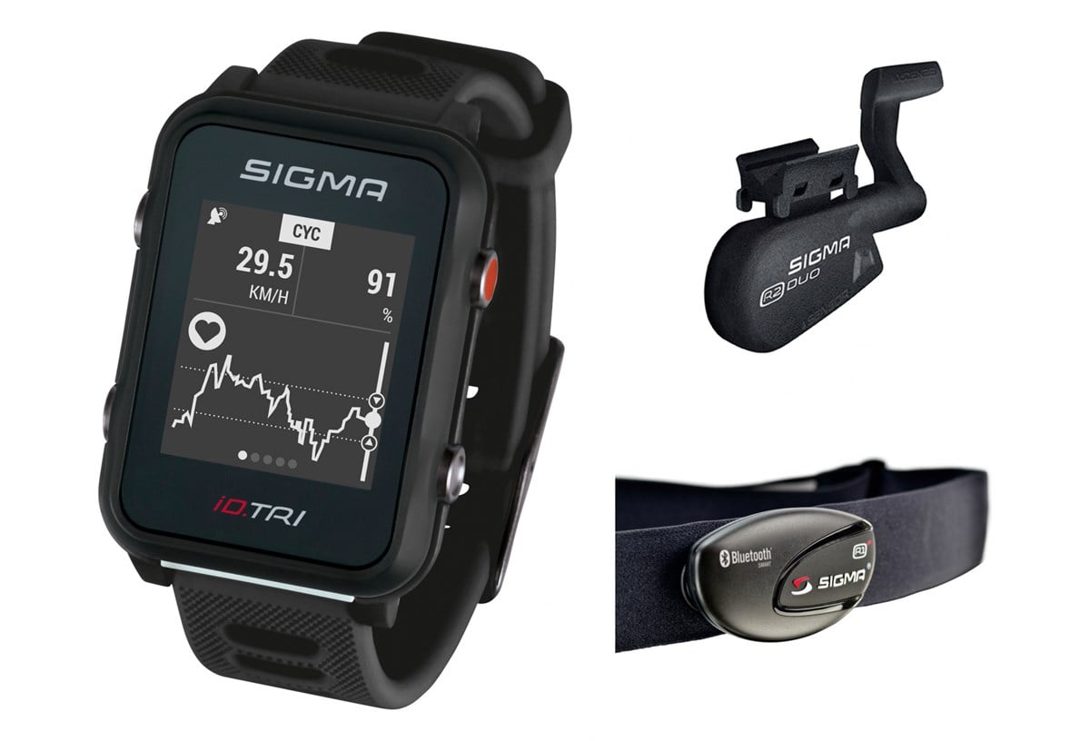 Nabız ÖlçerSigma Saat ID.Tri Nabız Ölçer/GPS/Hız/Mesafe Siyah