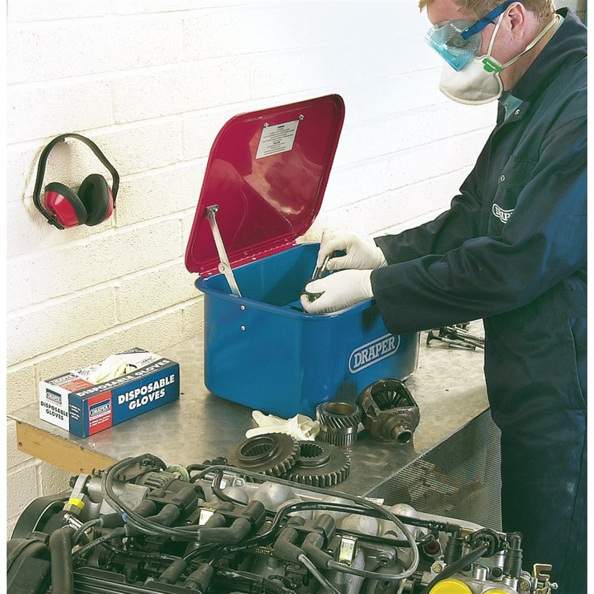 Parça Yıkama MakineleriDraper Oto Motorlu Parça Yıkama Haznesi 12L