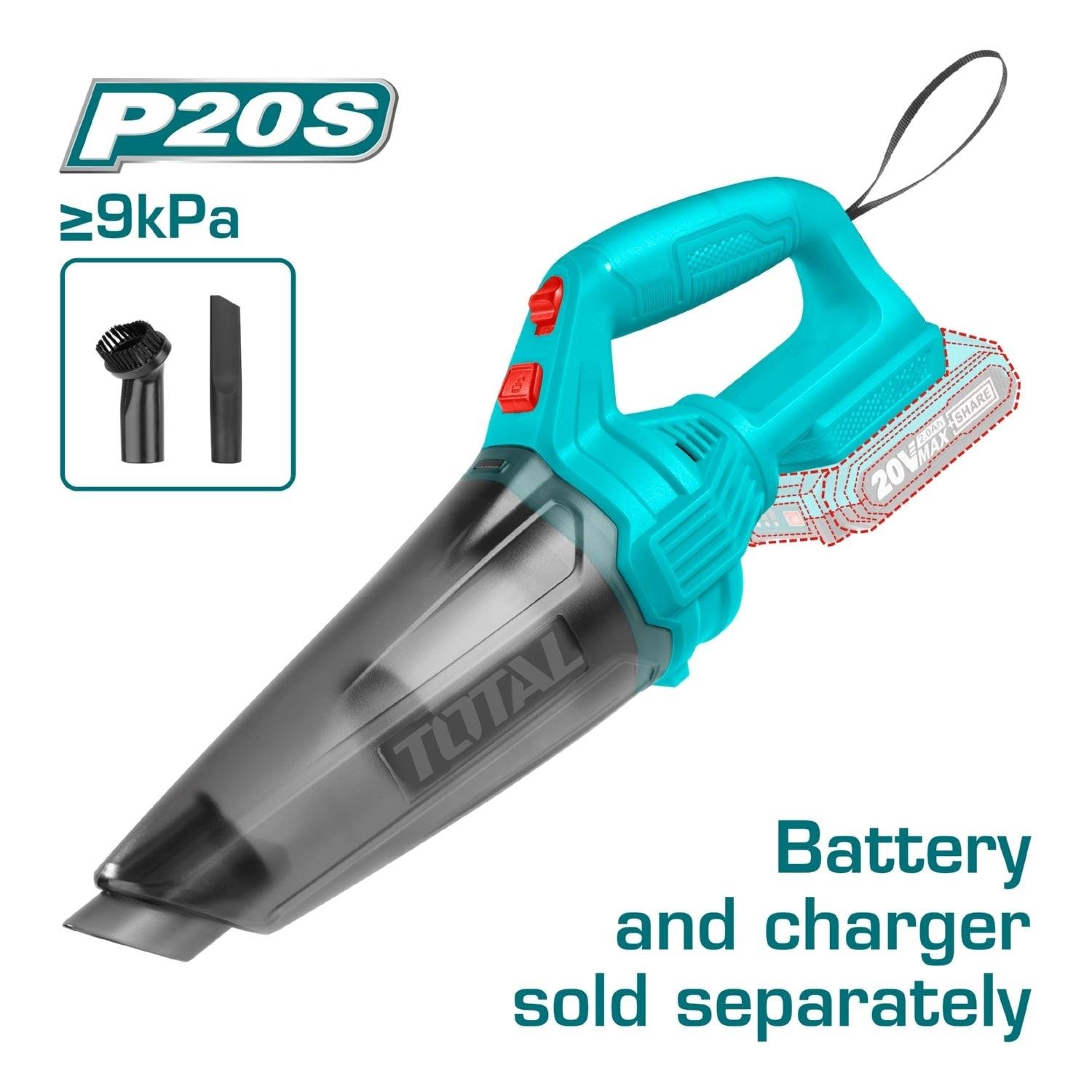 SüpürgelerTotal Akülü El Süpürgesi 0.50L 20V (Sadece Alet)