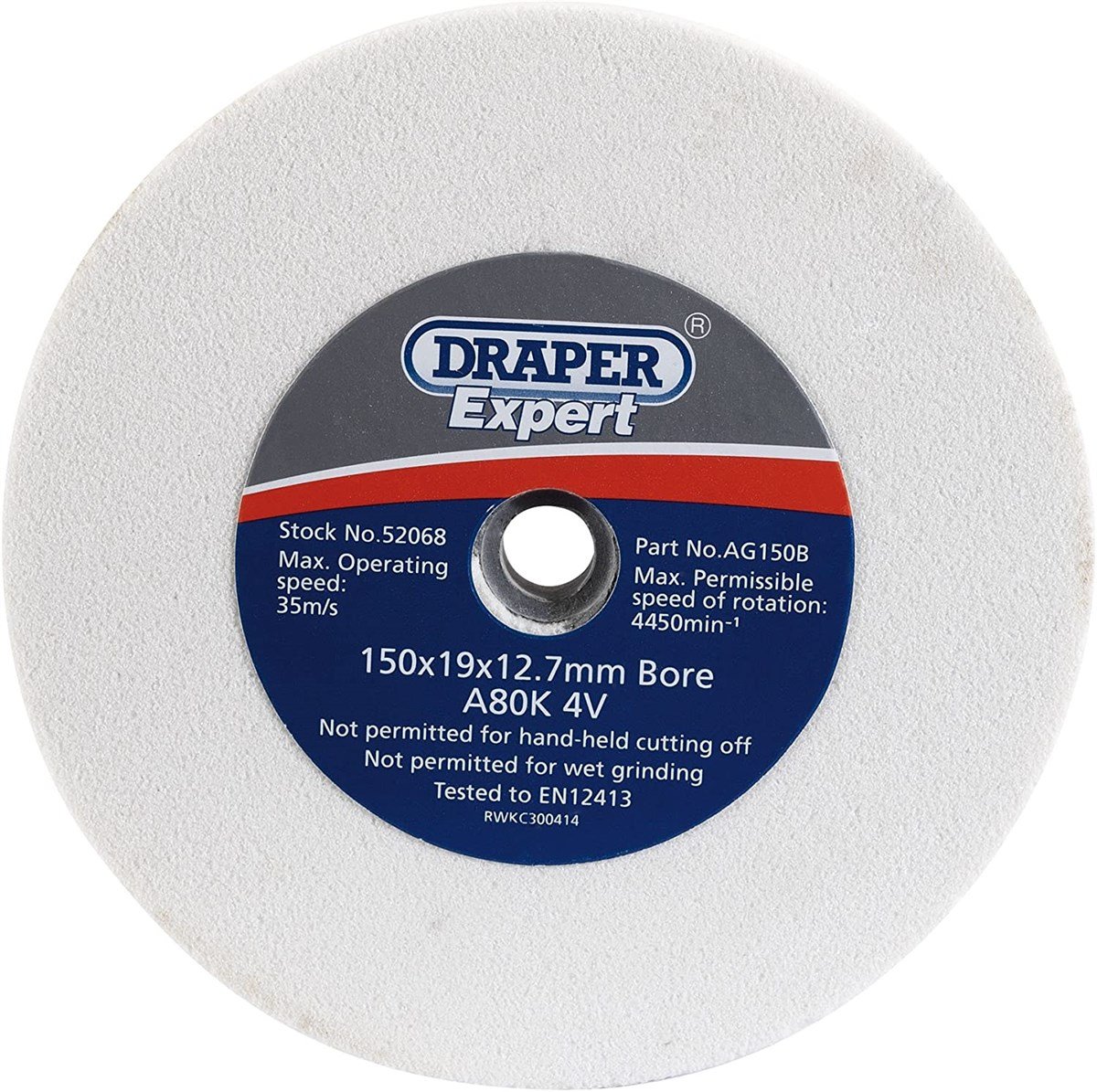 Taşlama AksesuarlarıDraper Taşlama Makinesi Yedek Taşı Beyaz 150X19MM