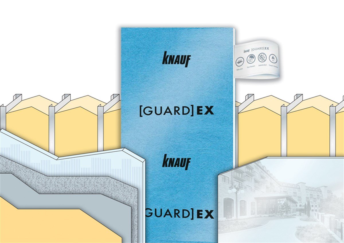 Tavan/Duvar PanelleriKnauf Guardex Dış Cephe Plakası 1200X2400X12.5MM