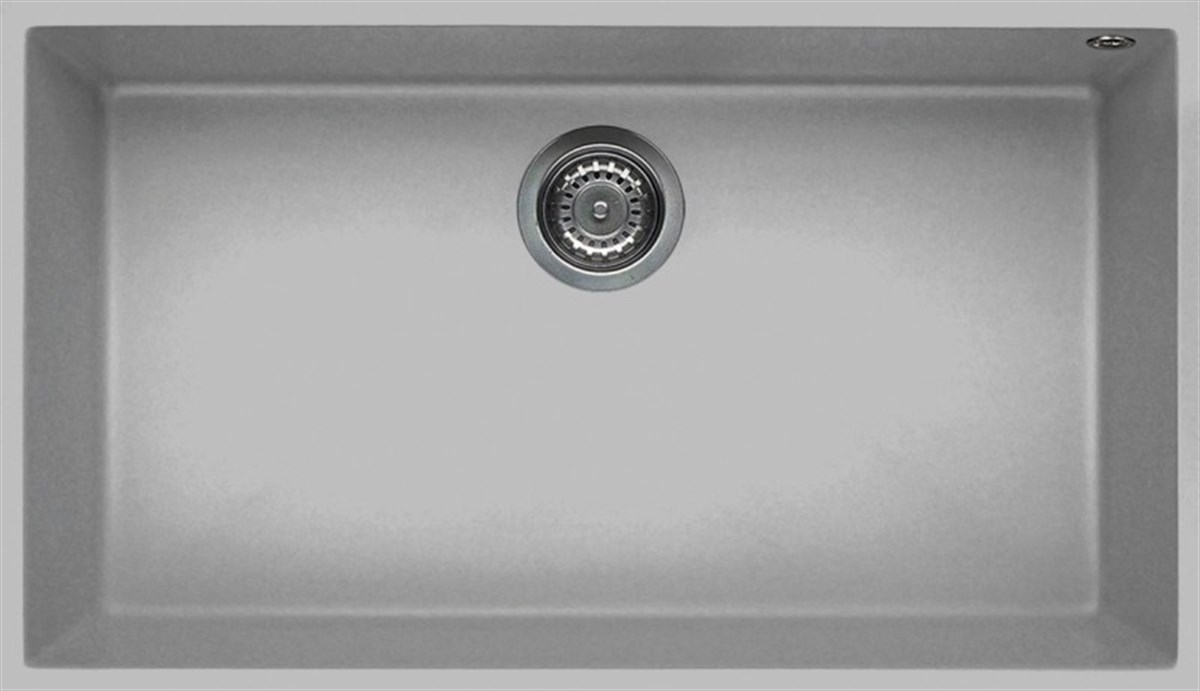 Tek GözElleci Granit Evye Tek Göz Damlalıksız Quadra Aleminyum 79X50