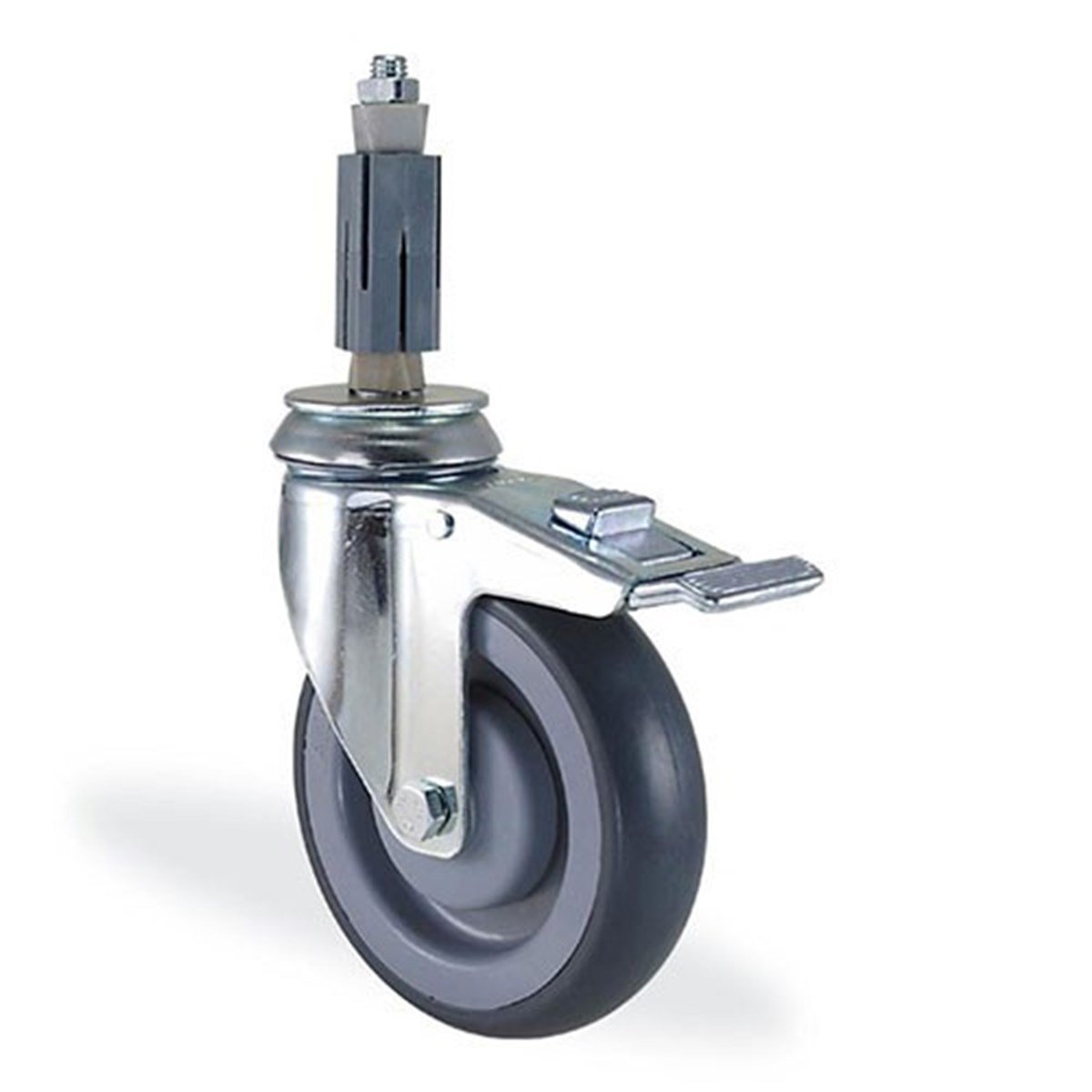 TekerlekKama Tekerlek Masuralı Galv Kaplı Gri Kauçuk Kaplama Frenli 2825