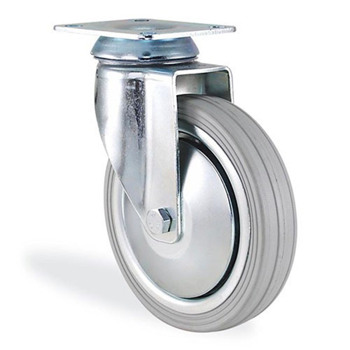 TekerlekKama Tekerlek Tablalı Galv/Gri Kauçuk Kaplama 2802