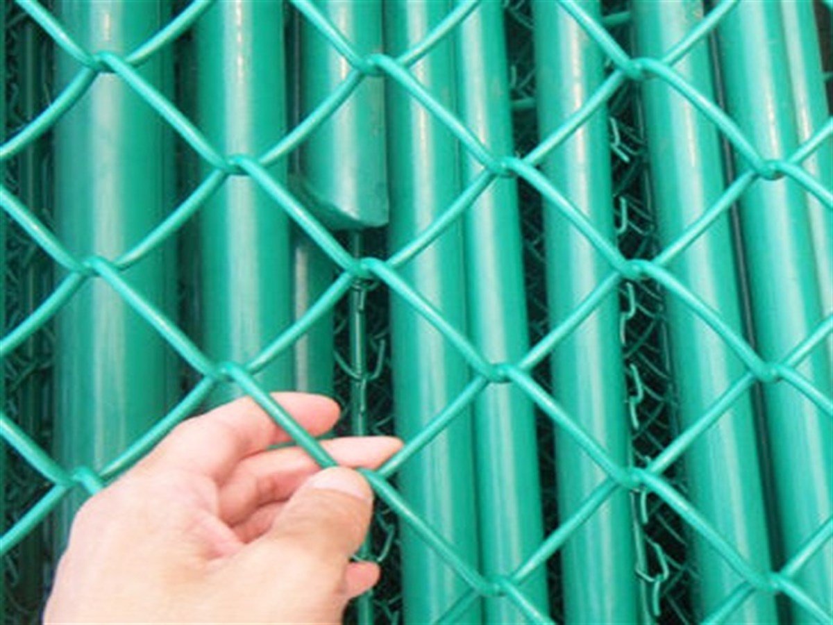 Tel ve FilelerBaklavalı Tel Yeşil Plastik Kaplı 8CMX8CMX3MM Yükseklik:2MT (Rol:20MT)