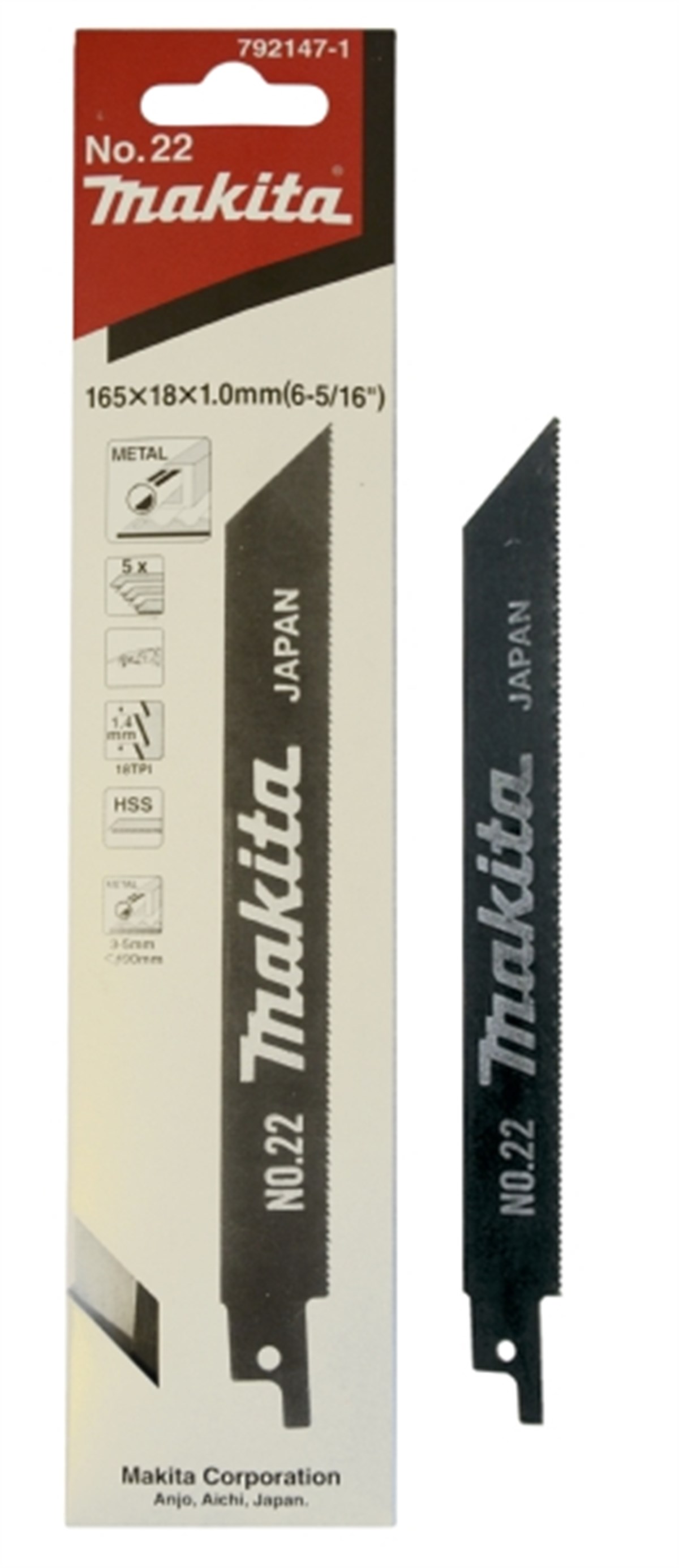 Tilki Testere AksesuarlarıMakita Tilki Testere Bıçağı Metal No:22