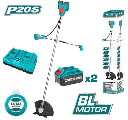 TırpanTotal Akülü Ot Biçme Makinesi Sicim+Bicak Kesme Çapı 3.3CM 40V (4Ah Akü+Şarjer)