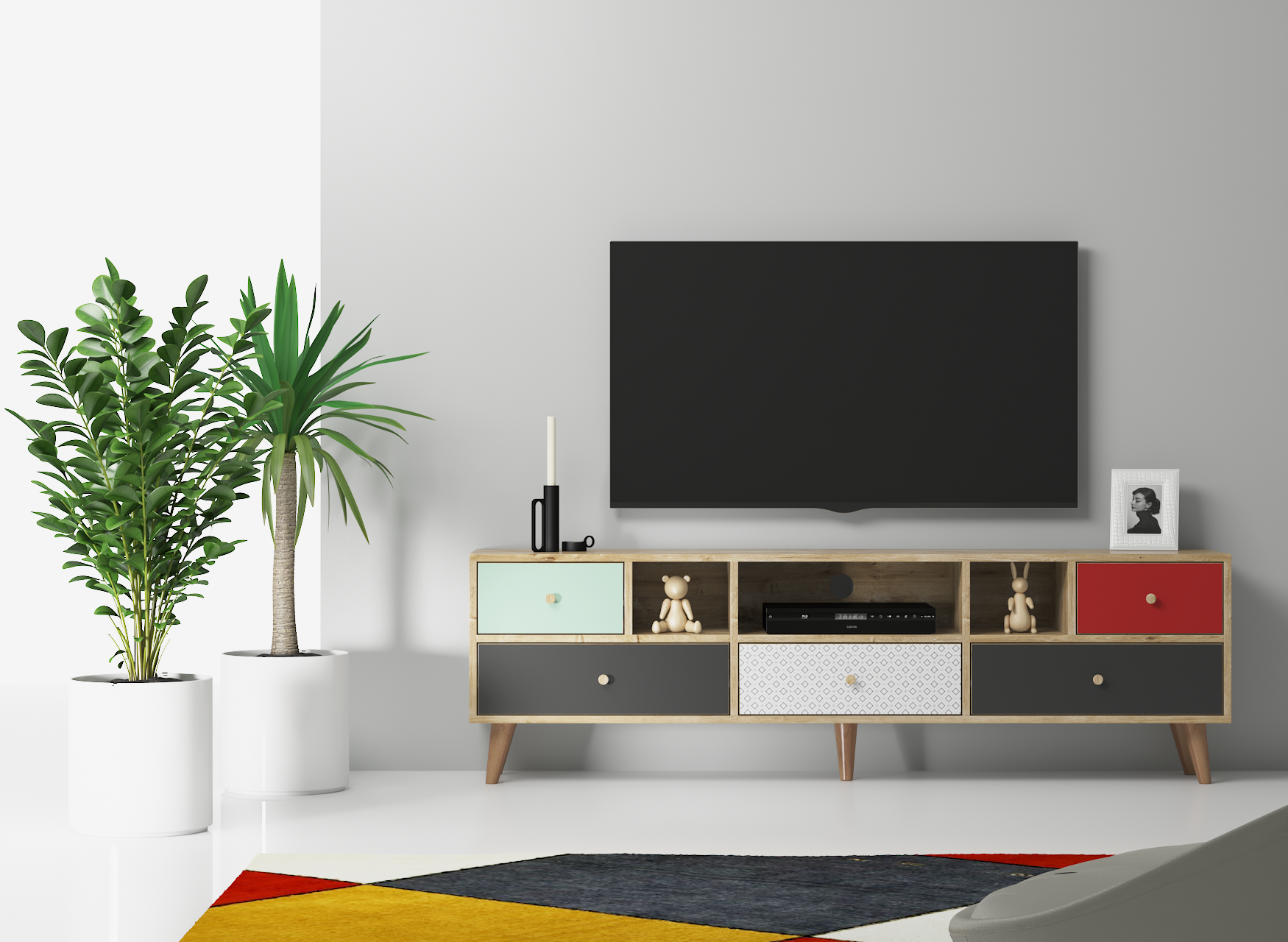 TV ÜnitesiColores Tv Ünitesi 180CMx55CMx35CM