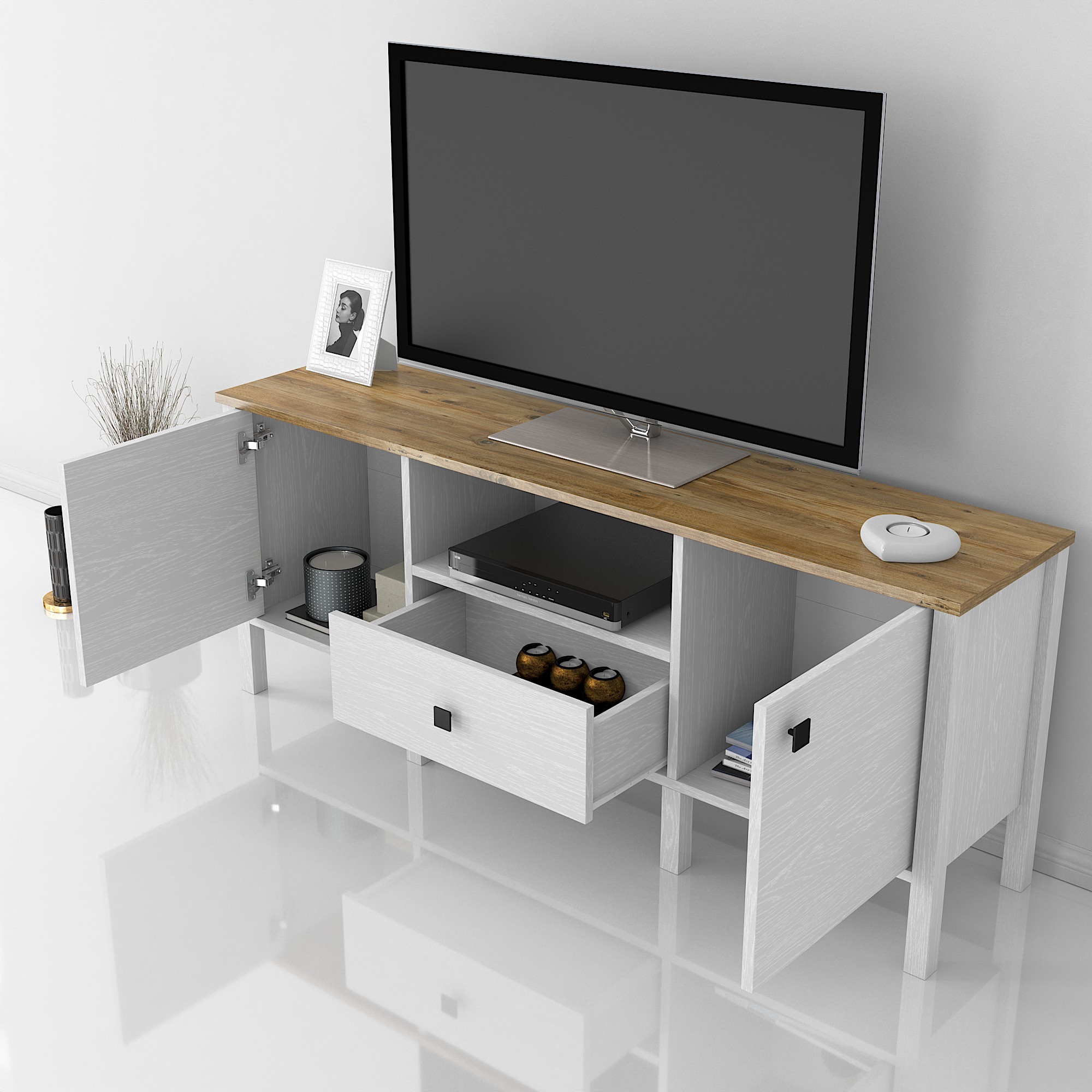 TV ÜnitesiHelen TV Ünitesi Beyaz 150CMx57CMx35CM