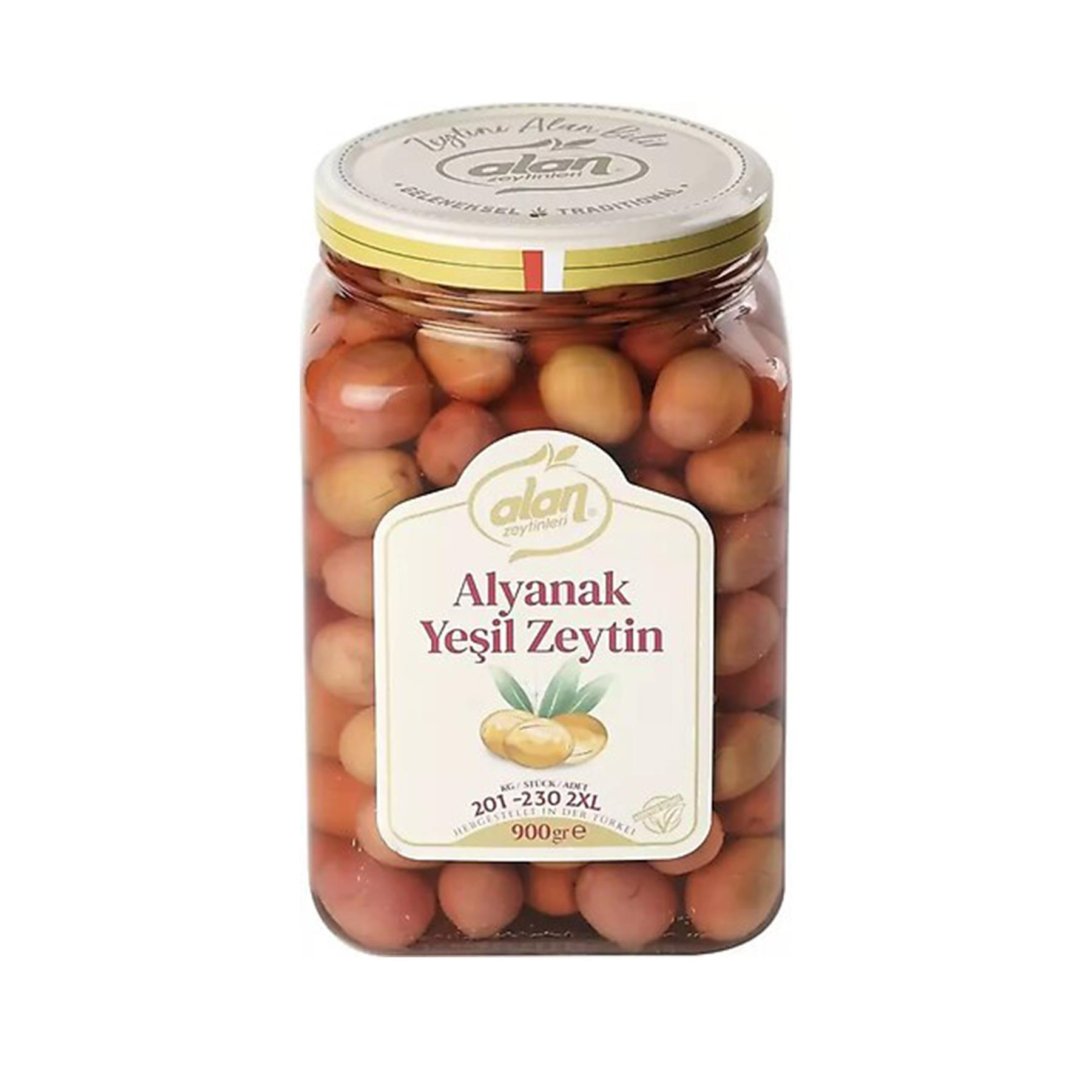 Alan Alyanak Yeşil Zeytin 2XL 201-230 Kalibre 900 g e