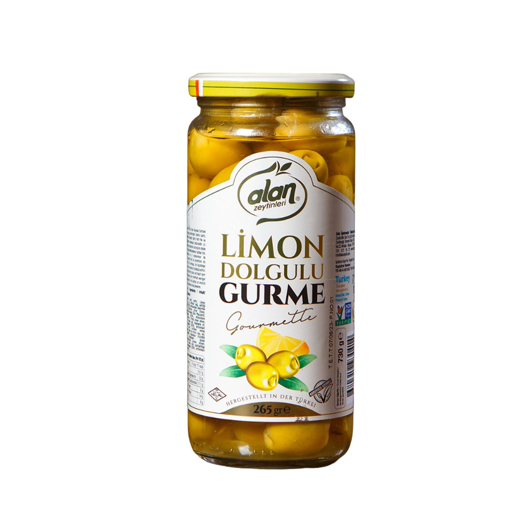 Alan Limon Dolgulu Gurme Yeşil Zeytin 265 g ℮