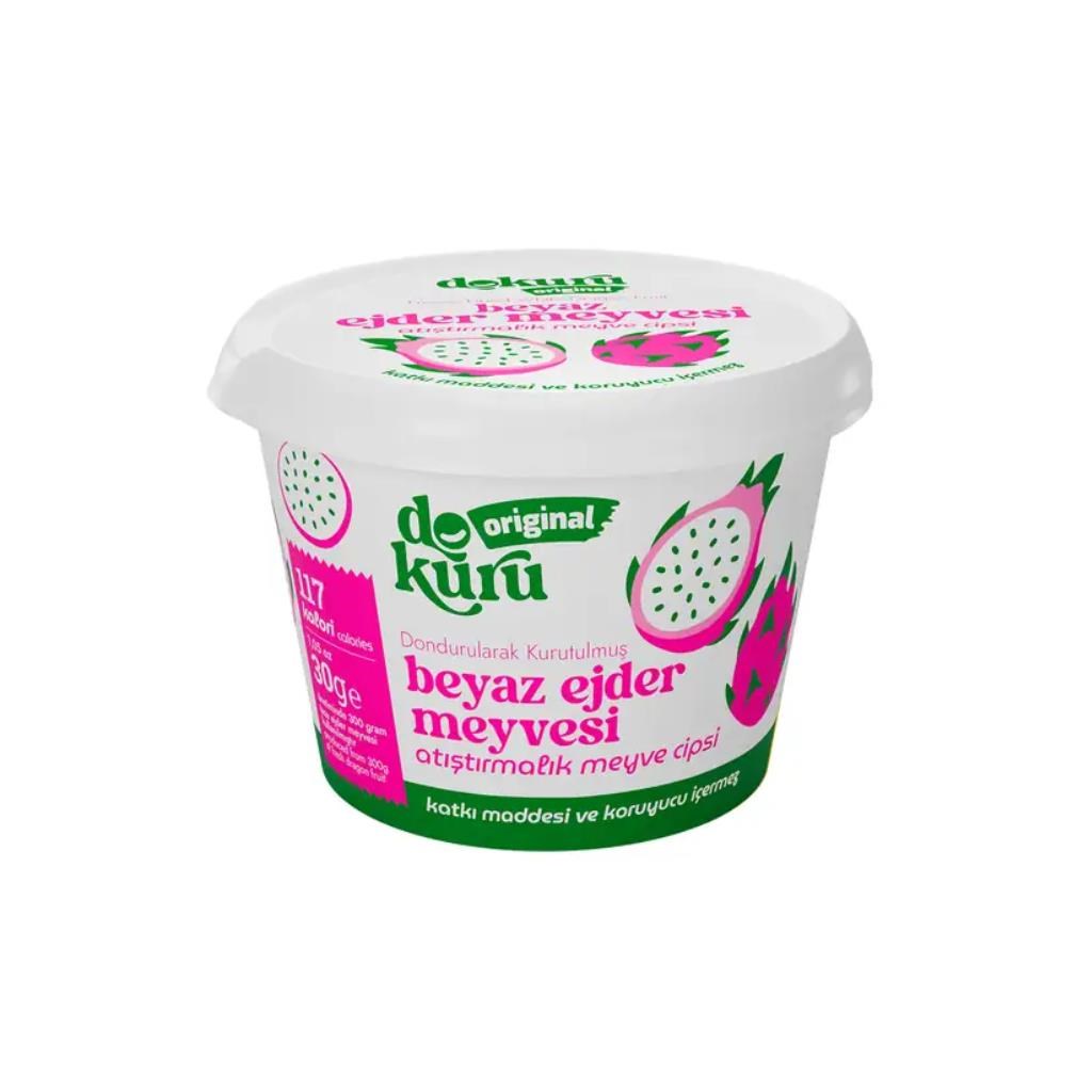 Dokuru Original Beyaz Ejder Meyvesi Atıştırmalık Meyve Cipsi 30 gr
