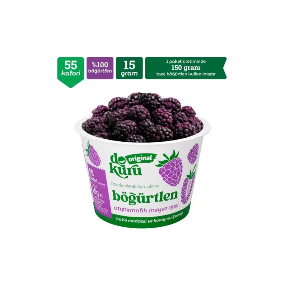 Dokuru Original Böğürtlen Atıştırmalık Meyve Cipsi 15 gr