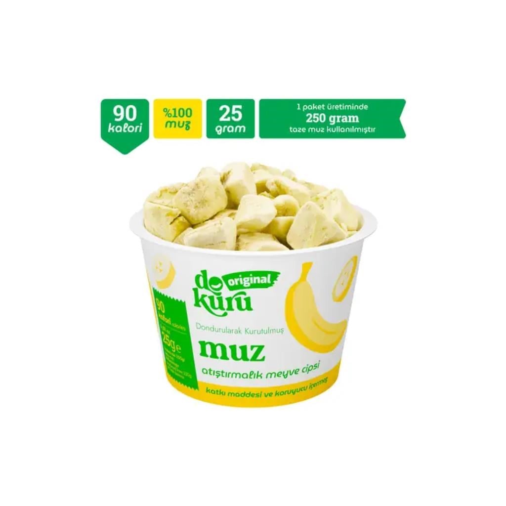 Dokuru Original Muz Atıştırmalık Meyve Cipsi 25 gr