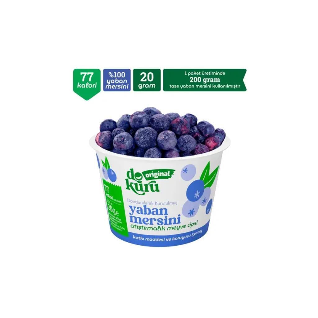 Dokuru Original Yaban Mersini Atıştırmalık Meyve Cipsi 20 gr