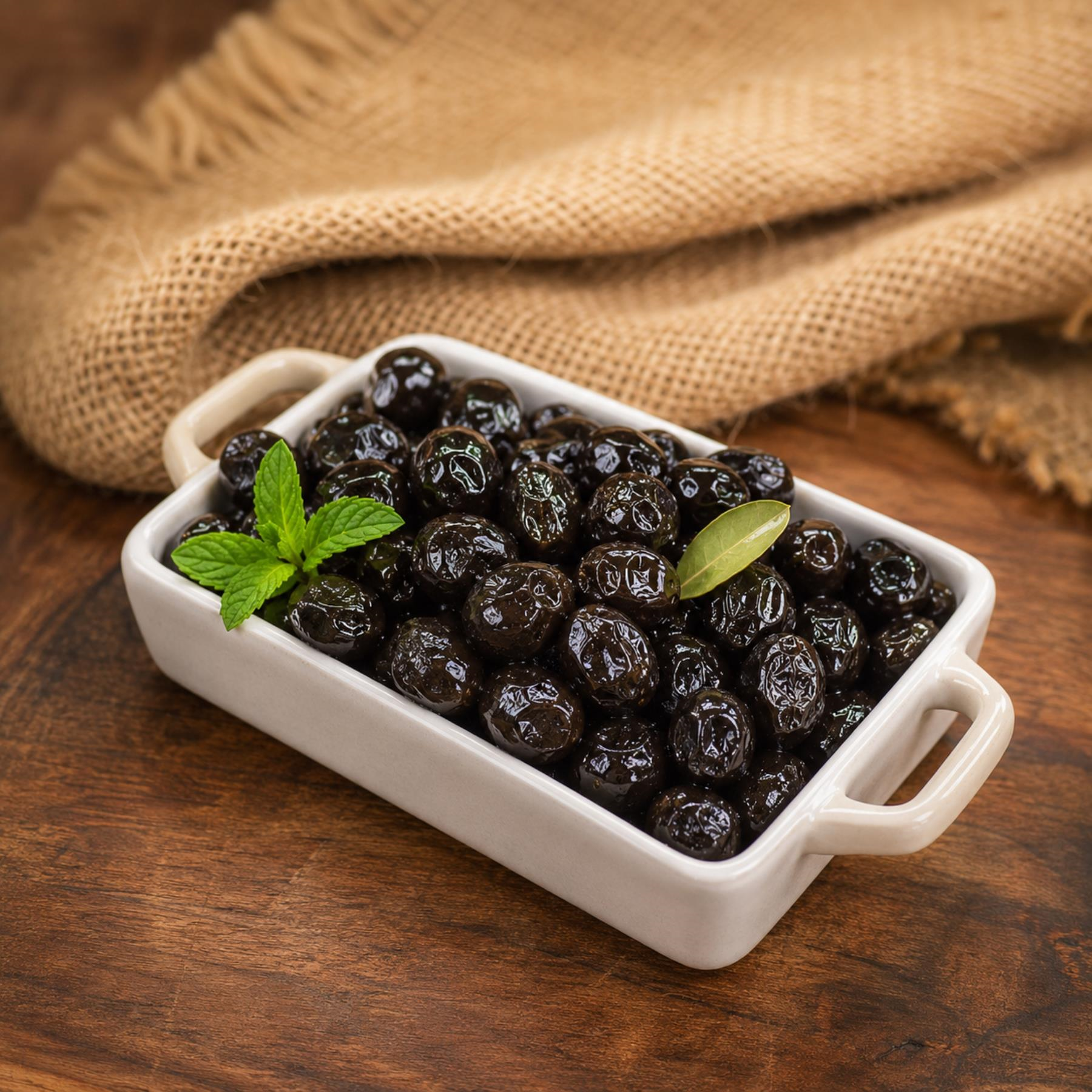 Gurmepark Doğal Yağlı Siyah Zeytin 231-260 Kalibre 1000 g e
