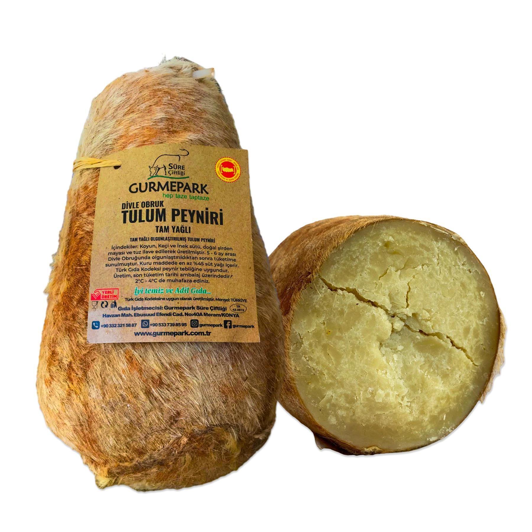 Gurmepark Karaman Divle Obruk Tulum Peyniri (Yeni Sezon) 2500-2800 g e +Bez Tulum Peyniri Hediye