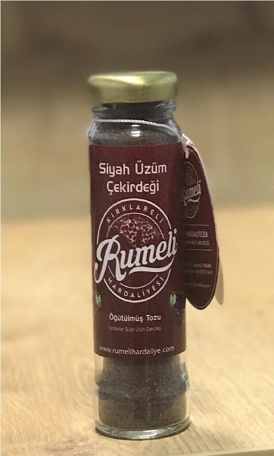 Gurmepark Kıklareli Rumeli Hardaliyesi Öğütülmüş Siyah Üzüm Çekirdeği 70 Gr
