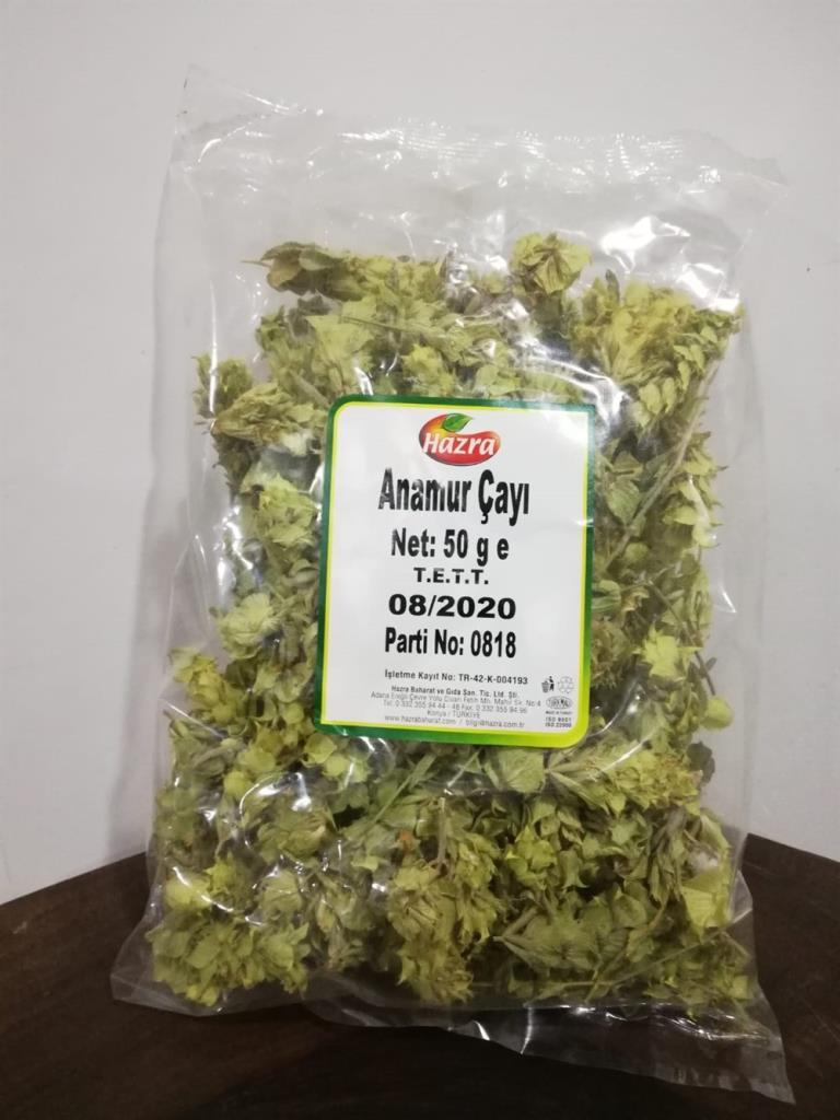 Hazra Anamur Yeşil Yaprak Çayı Doğal 50 Gr