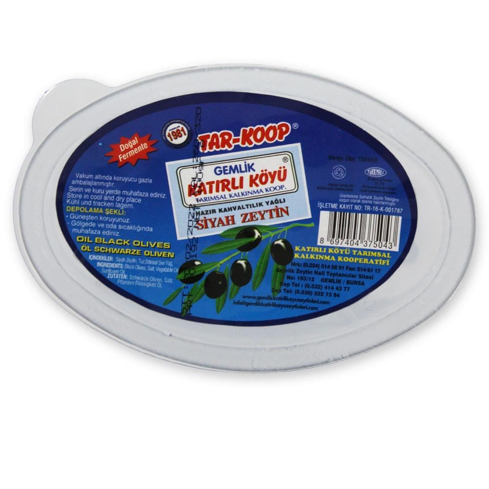 Katırlı Köyü Gemlik Kahvaltılık Siyah Zeytin Vakumlu 100 g ℮