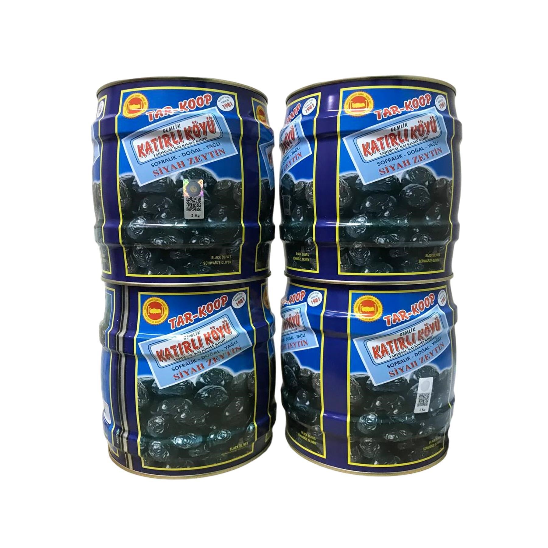 Katırlı Köyü Kahvaltılık Gemlik Siyah Zeytin 4 Adet 2000 g e