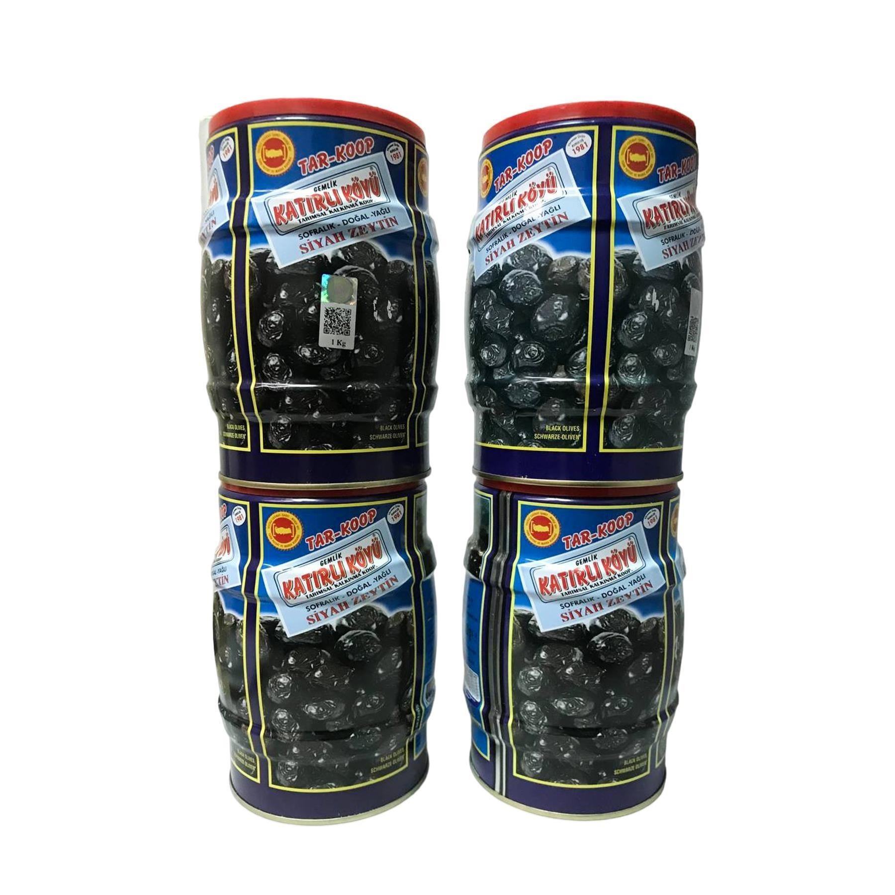 Katırlı Köyü Kahvaltılık Gemlik Siyah Zeytin 4 Adet 1000 g e