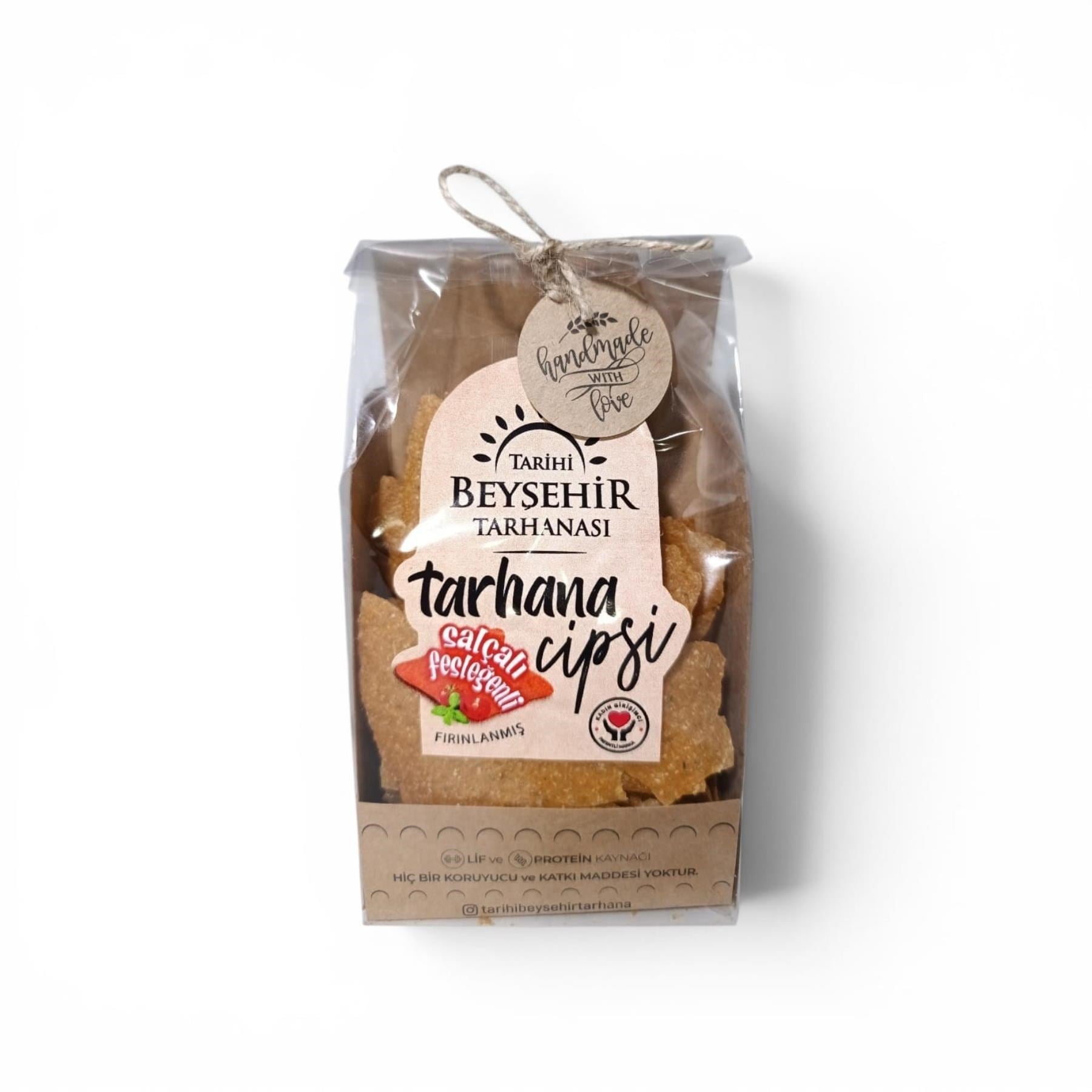 Tarihi Beyşehir Tarhanası Salçalı Fesleğenli Tarhana Cipsi 90 g e