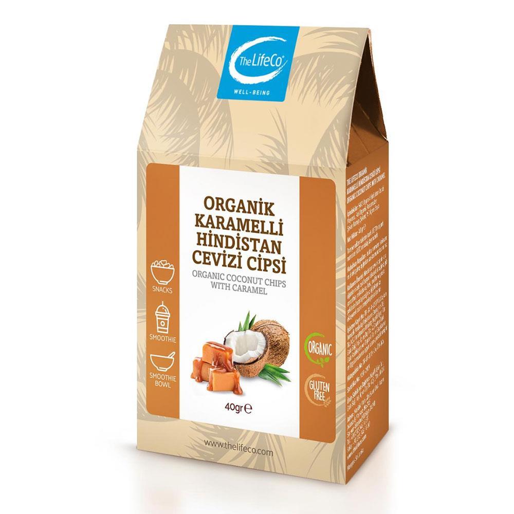 The LifeCo Organik Karamelli Hindistan Cevizi Cipsi 40 Gr