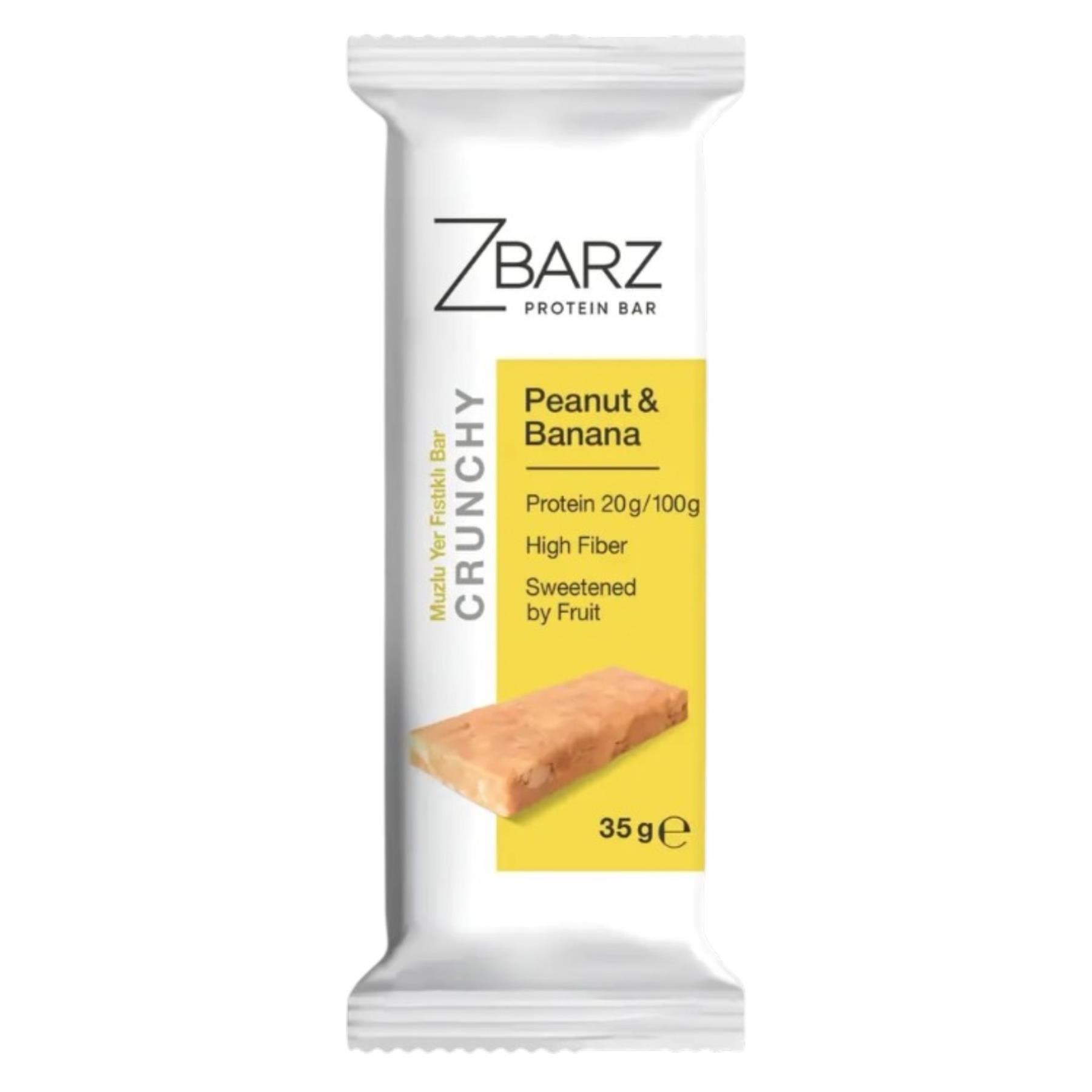 Zbarz Crunchy Protein Bar - Muz & Yer Fıstığı 35 g e