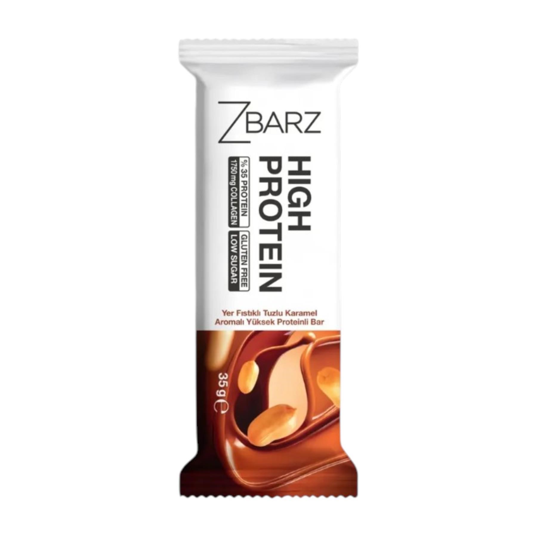 Zbarz Protein Bar - Tuzlu Karamel & Yer Fıstığı 35 g e
