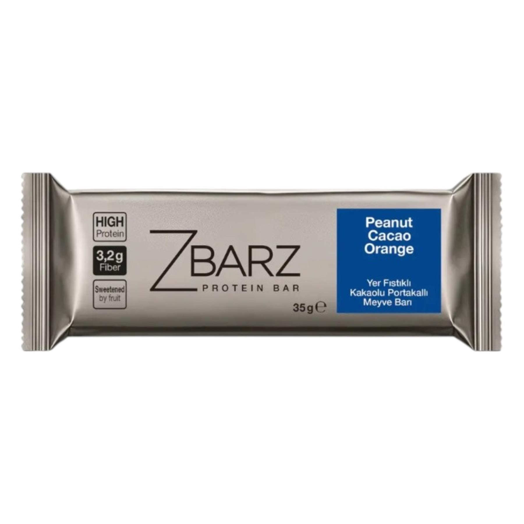 Zbarz Yüksek Protein Bar - Yer Fıstığı , Portakal & Kakao 35 g e