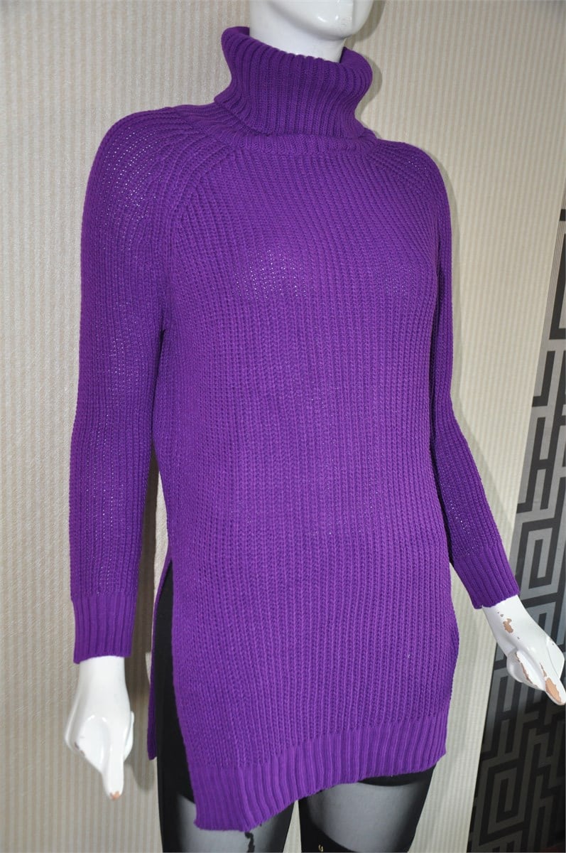 BOĞAZLI ÖRME KUMAŞ MOR KAZAK AYRS-001-1