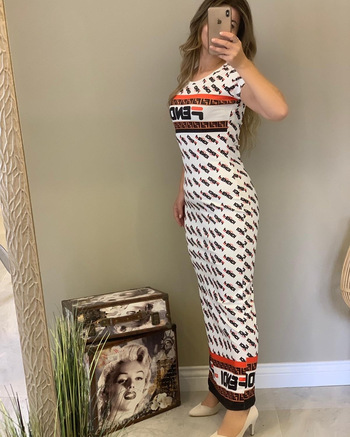 DALGIÇ KUMAŞ ÜZERİ DİJİTAL BASKILI YANDAN YIRTMAÇLI GÜNLÜK SPOR ELBİSE DAY DRESS CHP-209