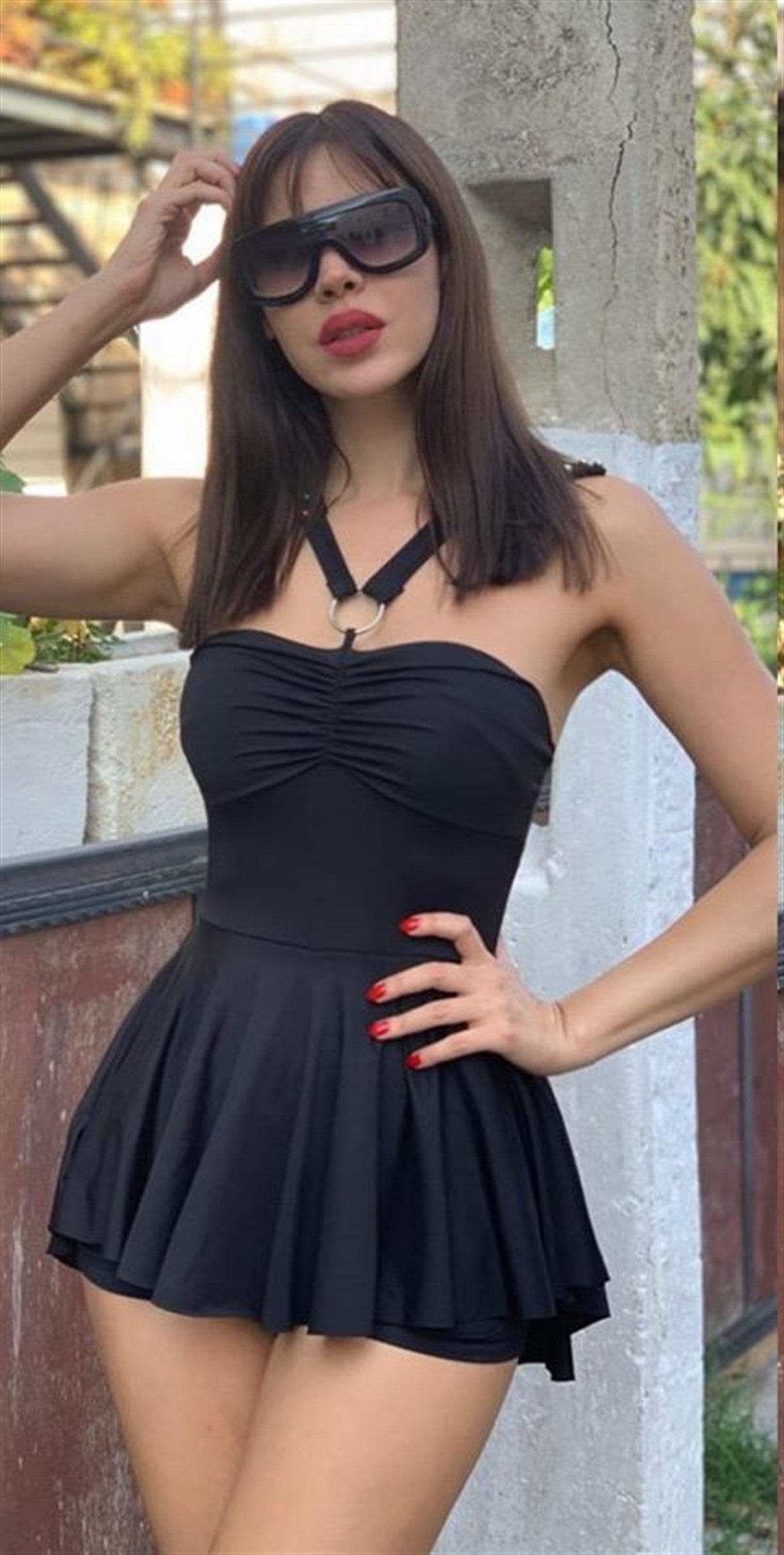 ESNEK KUMAŞ GÖĞÜS DEKOLTELİ TEK PARÇA SİYAH TULUM DEKOLTE ŞORTLU TULUM SEXY ROMPER JUMPSUIT CLUBWEAR GOGO DRESS KY-099-1