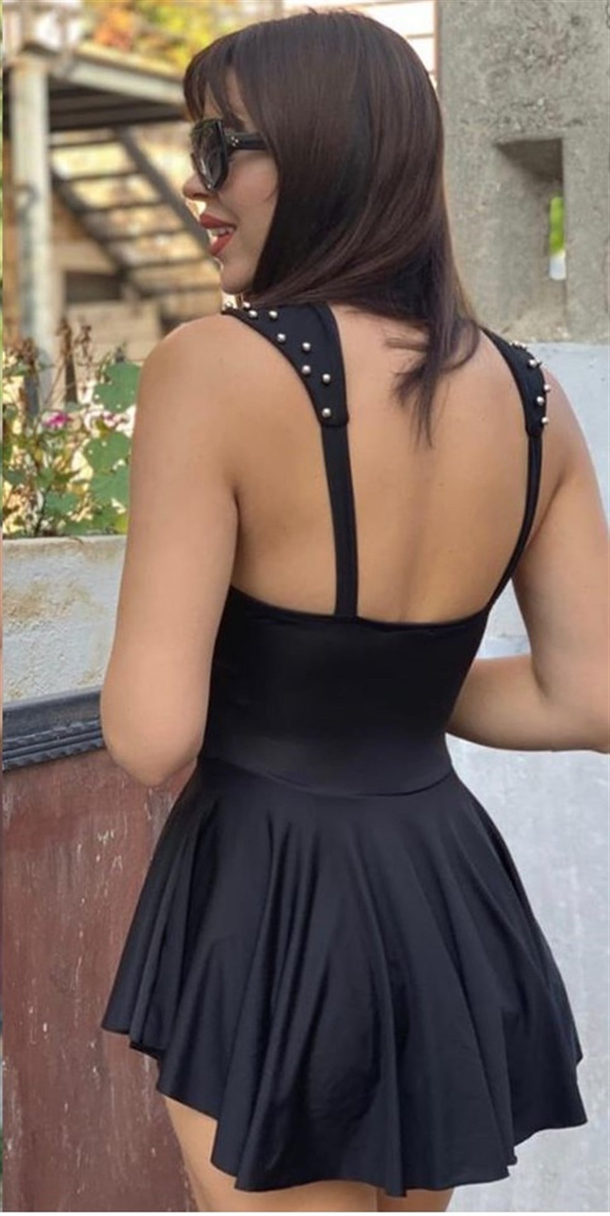 ESNEK KUMAŞ GÖĞÜS DEKOLTELİ TEK PARÇA SİYAH TULUM DEKOLTE ŞORTLU TULUM SEXY ROMPER JUMPSUIT CLUBWEAR GOGO DRESS KY-099-1
