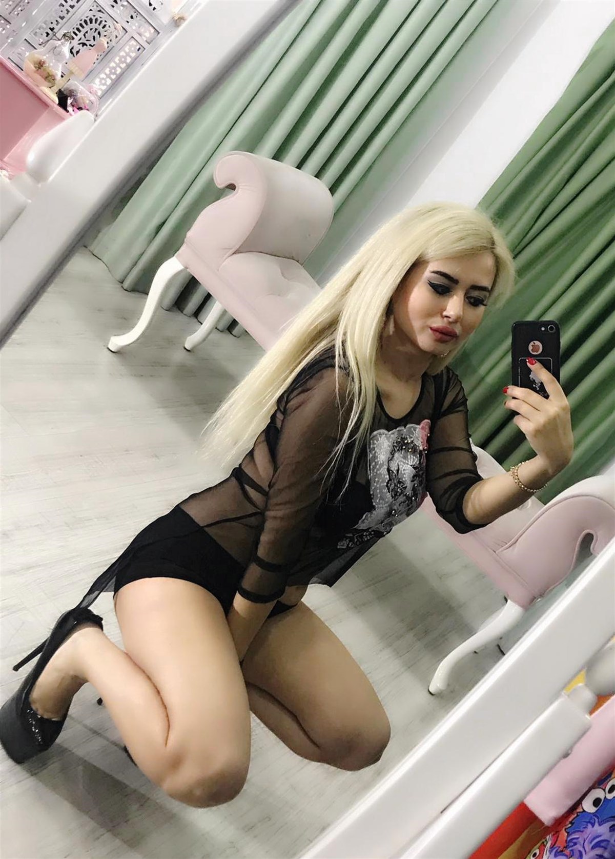 ESNEK KUMAŞ MİNİ ŞORT VE TRANSPARAN T-SHIRT TAKIM BLACK SHORT AND TOP SET KY-063