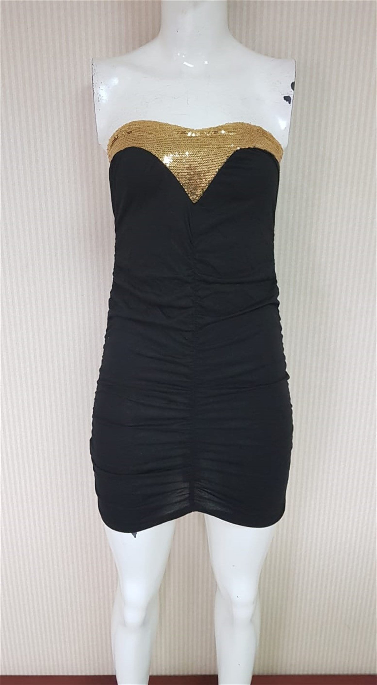 ESNEK MİKRO JARSE KUMAŞ SİYAH MİNİ ELBİSE SİYAH GECE ELBİSESİ CLUBWEAR ASİA-001
