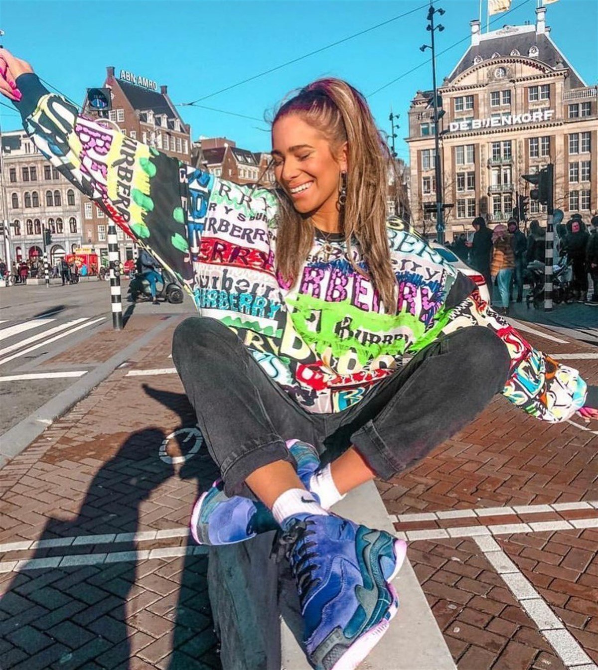 İKİ İPLİK KUMAŞ DİJİTAL BASKILI BAYAN SWEATSHIRT ESNEK KUMAŞ SPOR SWEATSHIRT WOMAN SPORTSWEAR MR-001