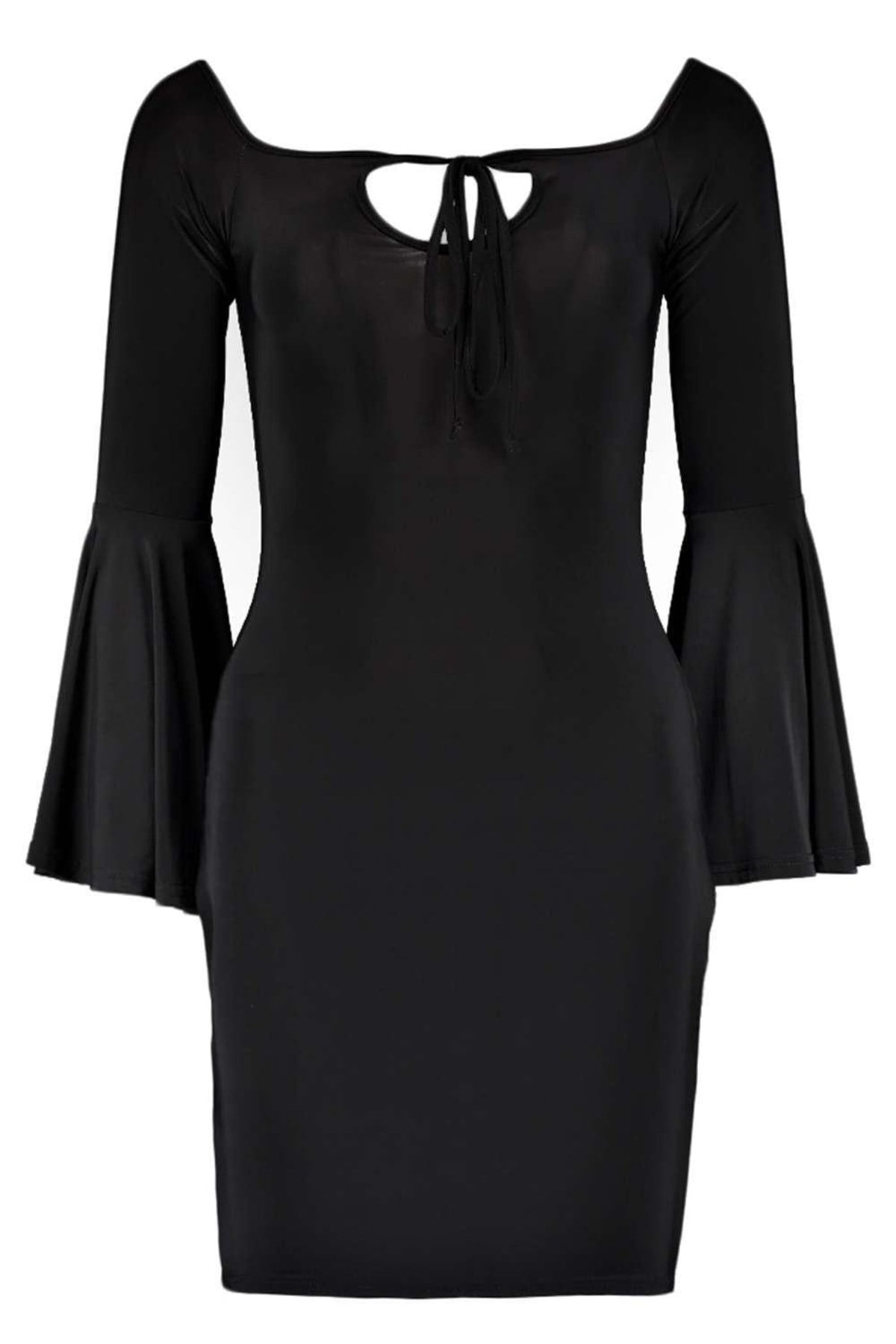 İSPANYOL KOL DTAYLI STRAPLEZ MİNİ ELBİSE GECE ELBİSESİ CLUBWEAR DNM-214-1