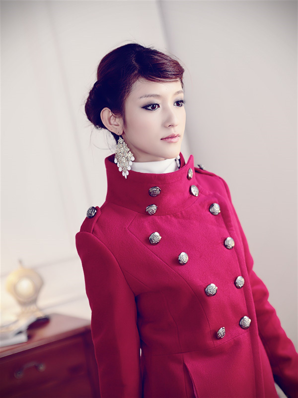 JAPON STYLE KIRMIZI KAŞE MONT KOREAN STYLE MONT-003