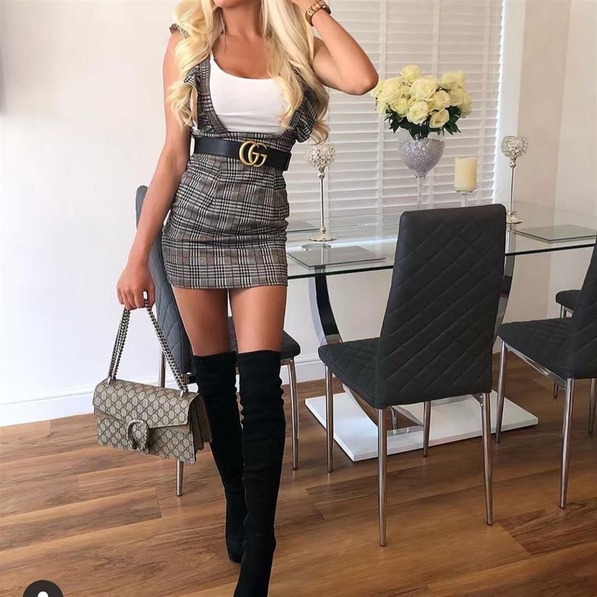 MİNİ ELBİSE BÜSTİYER VE KEMER SET İNİ 3 PARÇA TAKIM CLUBWEAR BLACK MINI DRESS LP-259
