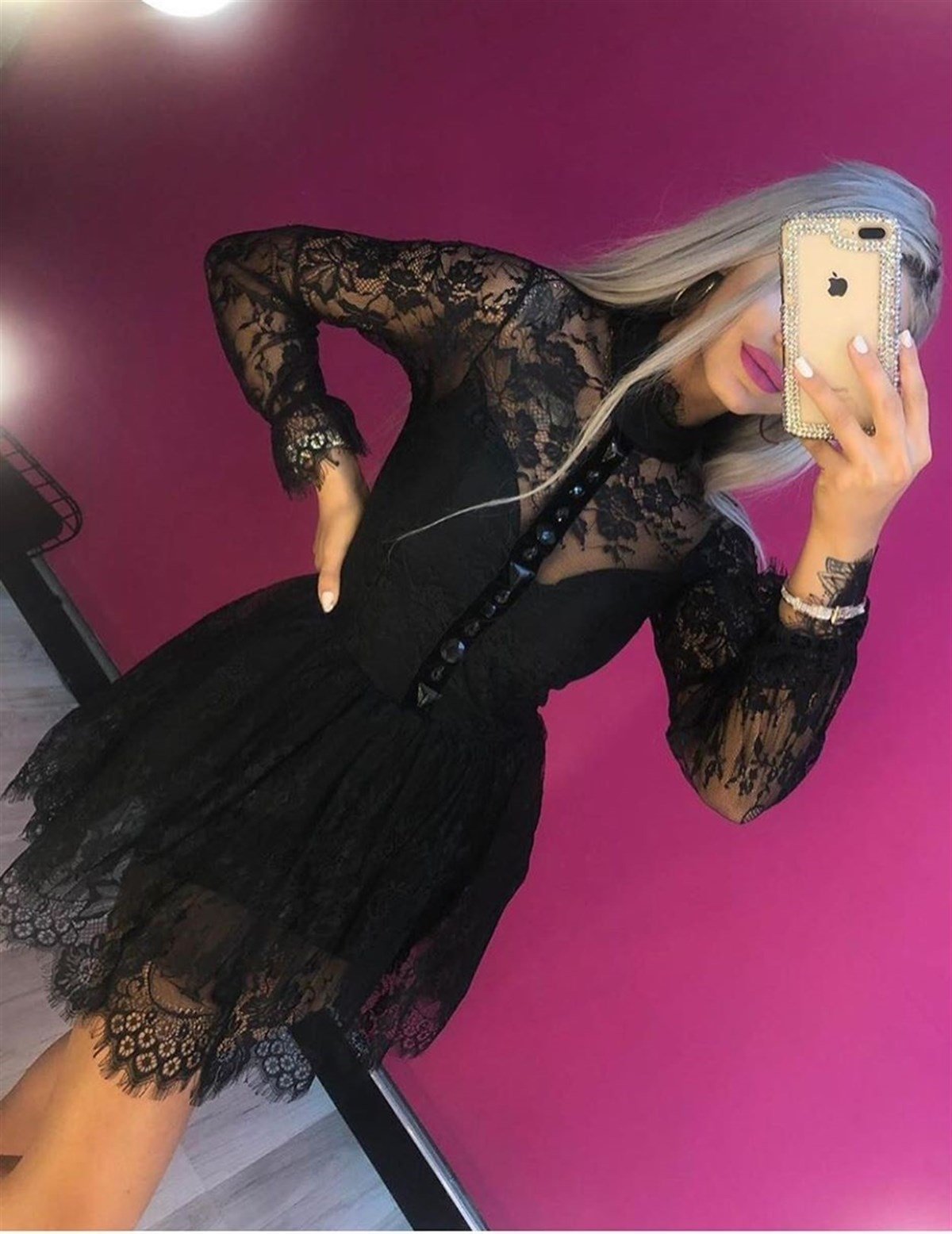 ÖZEL TASARIM TRANSPARAN GÖRÜNÜMLÜ GÖĞÜS DOGULU SİYAH GECE ELBİSESİ SİYAH ELBİSE BLACK NIGHT DRESS BLACK PROM DRESS BLACK PARTY DRESS BLACK MINI DRESS LP-179