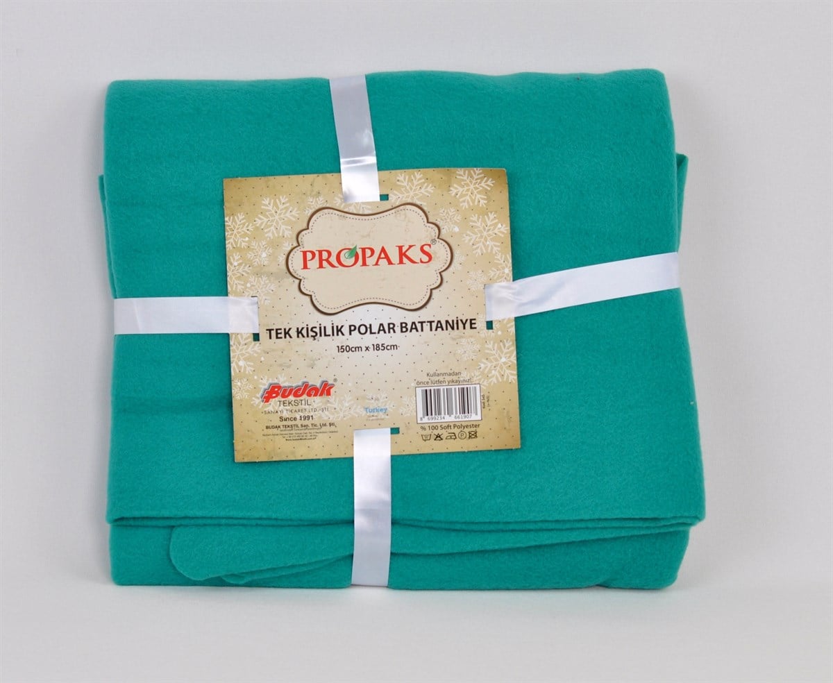 PROPAKS TEK KİŞİLİK YEŞİL POLAR BATTANİYE 150 X 185 TEK KİŞİLİK POLAR BATTANİYE POLAR HALI ÖRTÜSÜ POLAR KOLTUK ÖRTÜSÜ PROPAKS-004