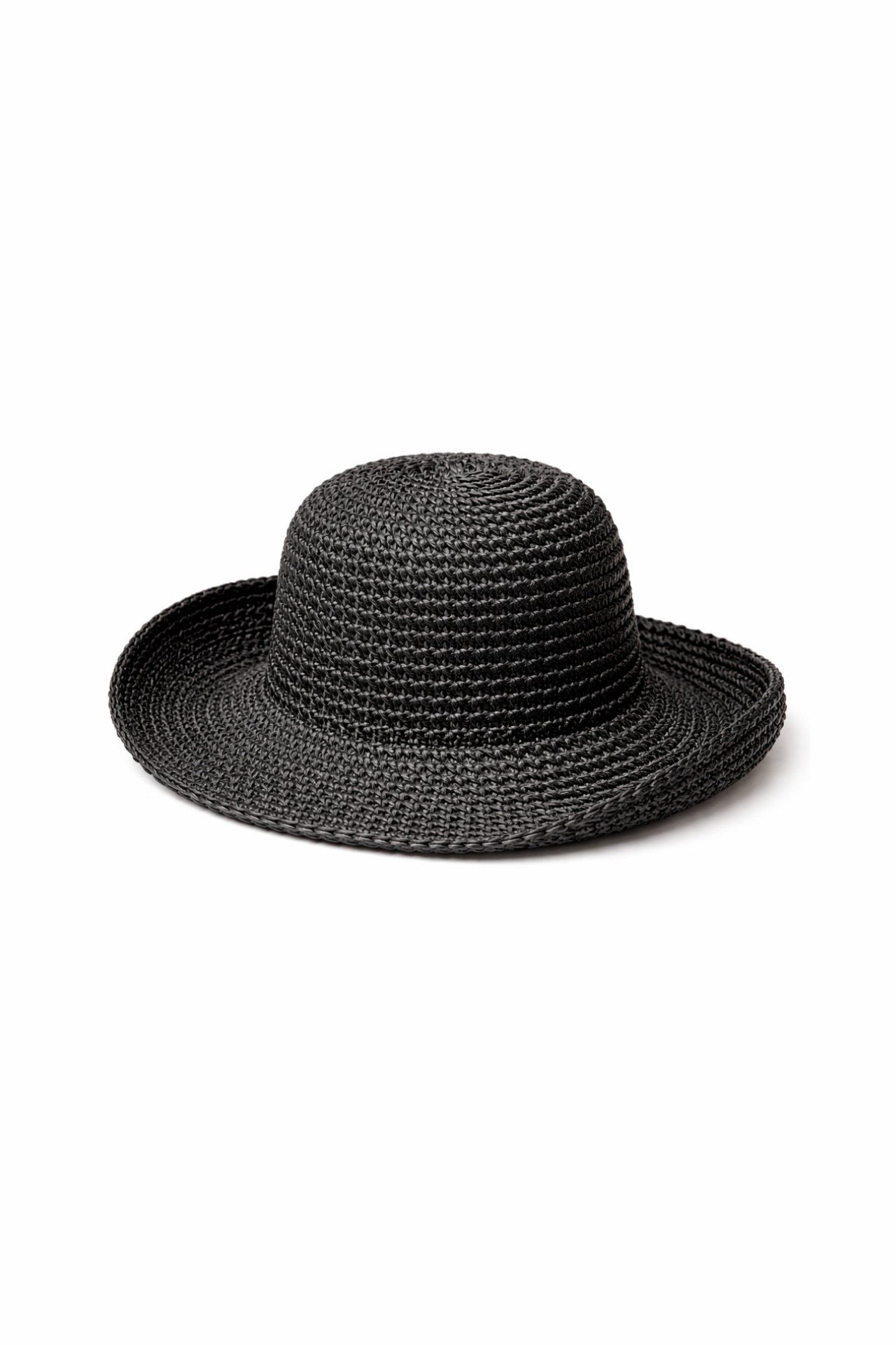 Siyah Bucket Hasır Şapka