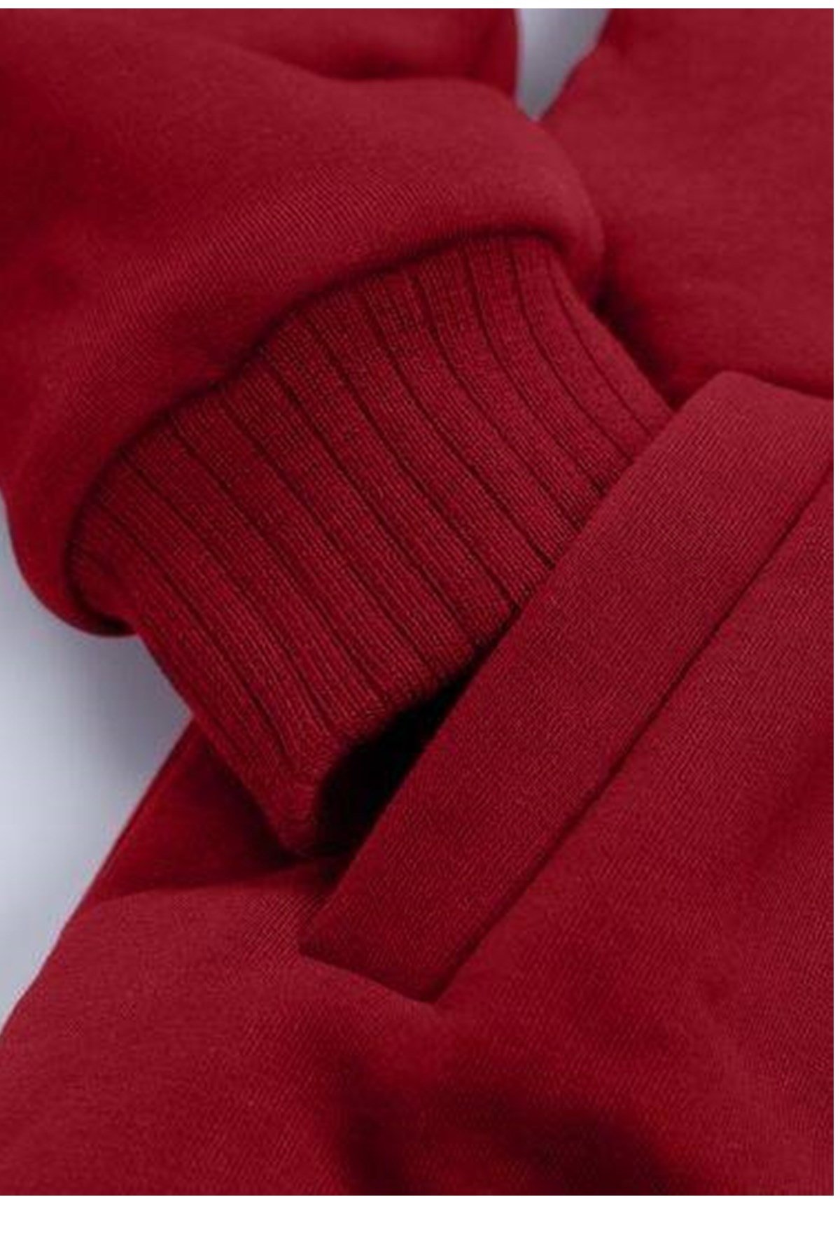 ÜÇİPLİK İÇİ PELUŞ KAPİŞONLU BORDO ERKEK MONT DMN-090-BORDO