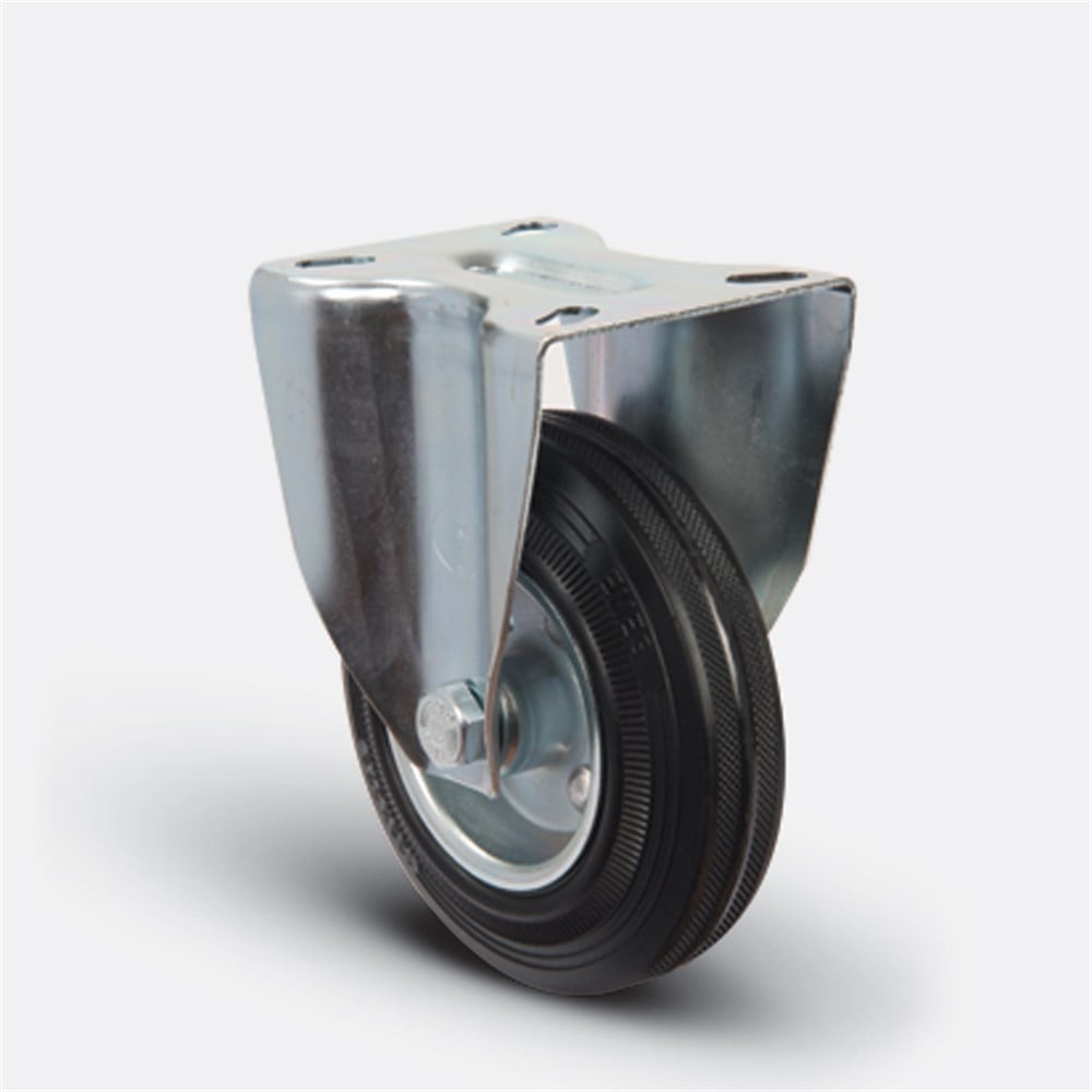 EM02 SPR 80 - Çap:80 Sabit Tablalı Saç Üzeri Kauçuk Hafif Sanayi Tekerleği - Emes Teker