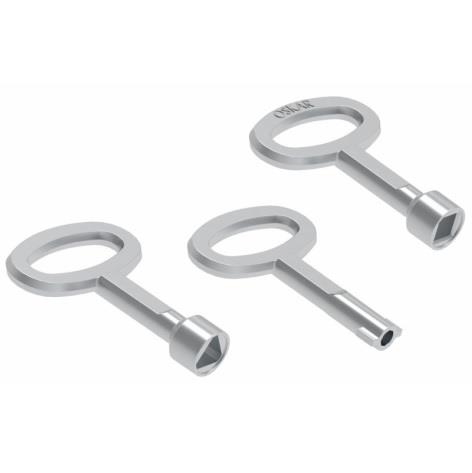 203.K1.1 - Büyük Boy 3MM DB Anahtar Krom Kaplama - OSKAR - Kilit - Yaylı Pano Kilit Anahtarı - Büyük Boy