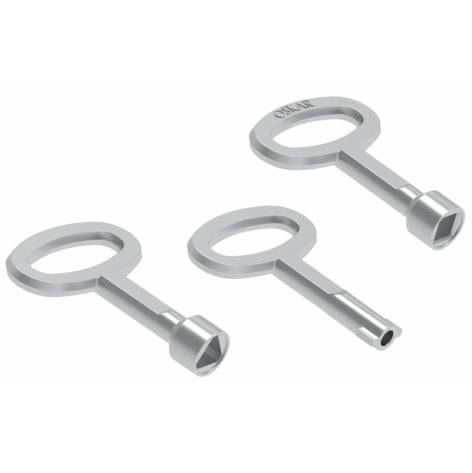 203.K4.2 - Büyük Boy 8MM Üçgen Anahtar Siyah Boyalı - OSKAR - Kilit - Yaylı Pano Kilit Anahtarı - Büyük Boy