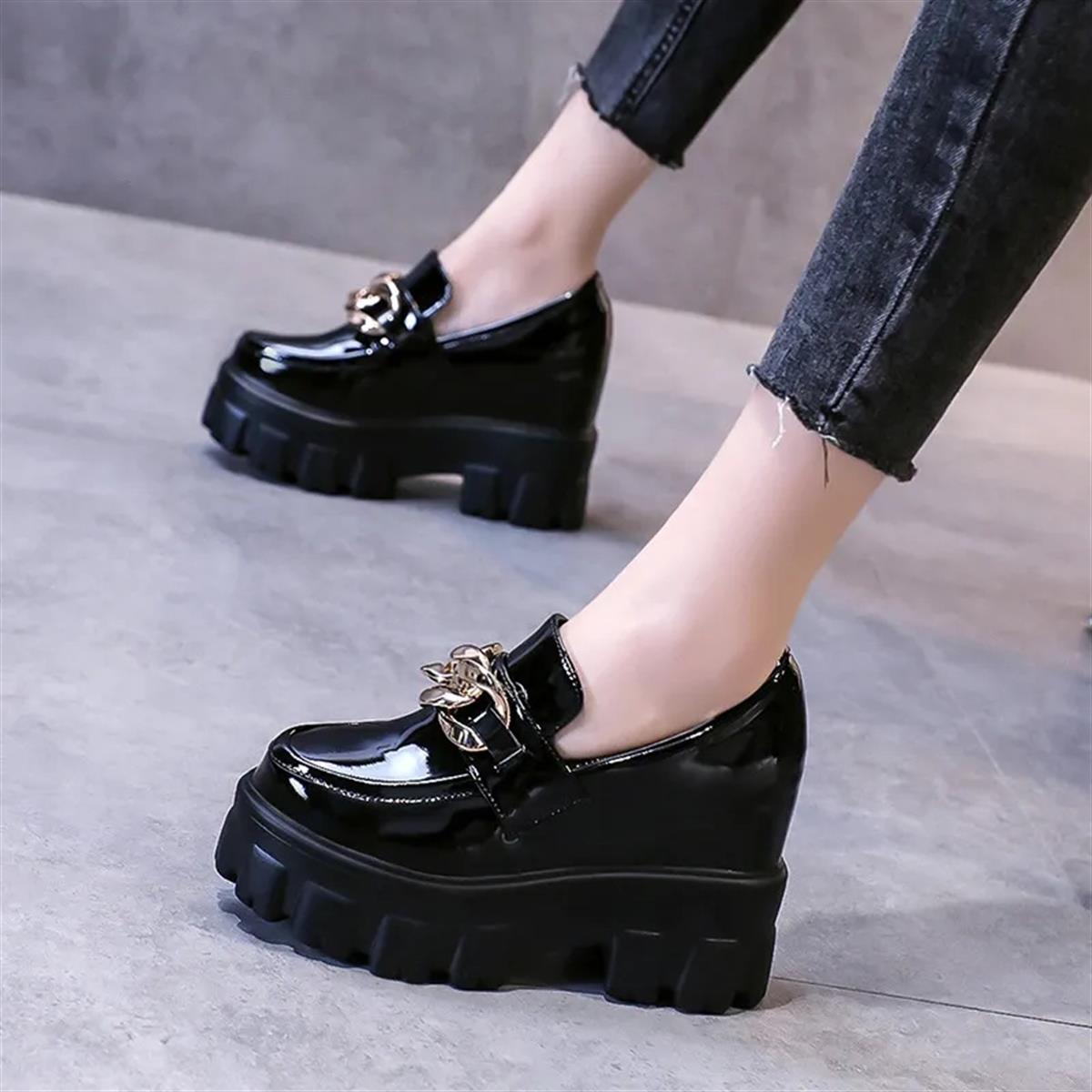 Dolgu Topuk Loafer 11 cm